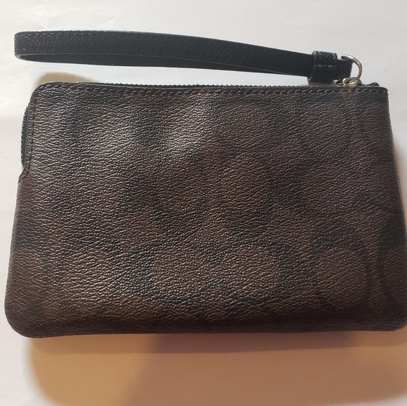 New Brown and Gold Coach Wristlet - Picture 5 of 6